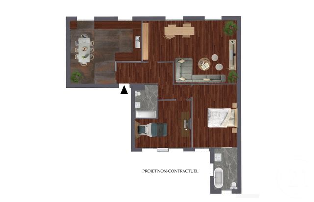 Afficher la photo en grand Appartement F3 à vendre - 3 pièces - 68.85 m2 - ALFORTVILLE - 94 - ILE-DE-FRANCE - Century 21 L.M.B.